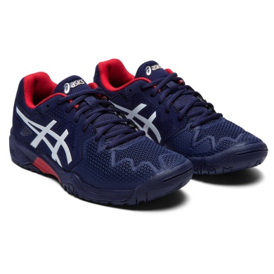 Asics Tennisschuhe Gel Resolution 8 Allcourt peacoatblau/rot Kinder